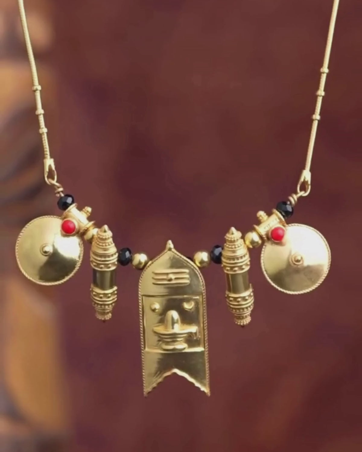 Shakti Silver Taali Chain [Gold Plated] by MOHA