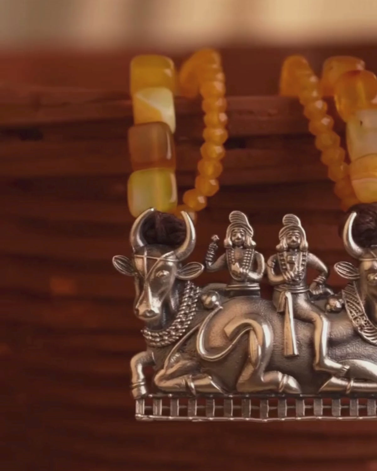 Dwarpal Silver Necklace by MOHA