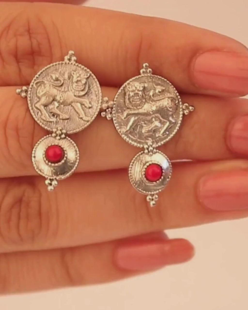 Kadamba Silver Stud Earrings by MOHA