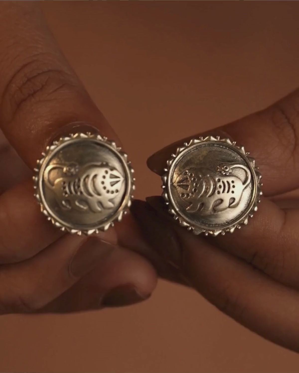 Shardul Silver Stud Earrings by MOHA