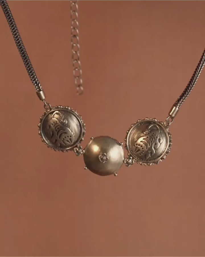 Baagh Silver Necklace by MOHA