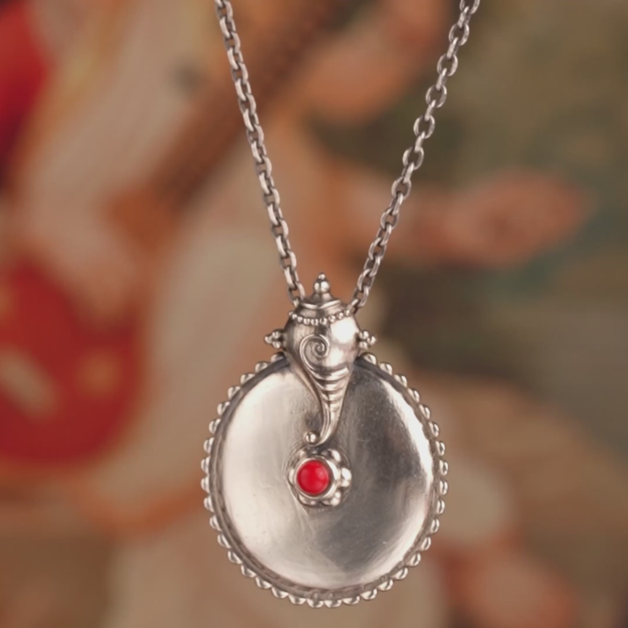 Shubh Silver Chain Pendant by MOHA