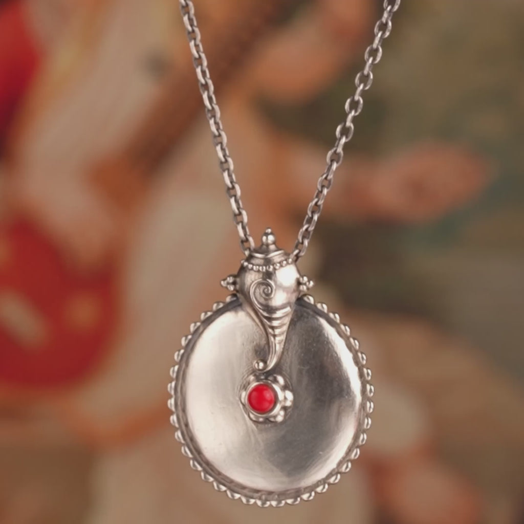 Shubh Silver Chain Pendant by MOHA