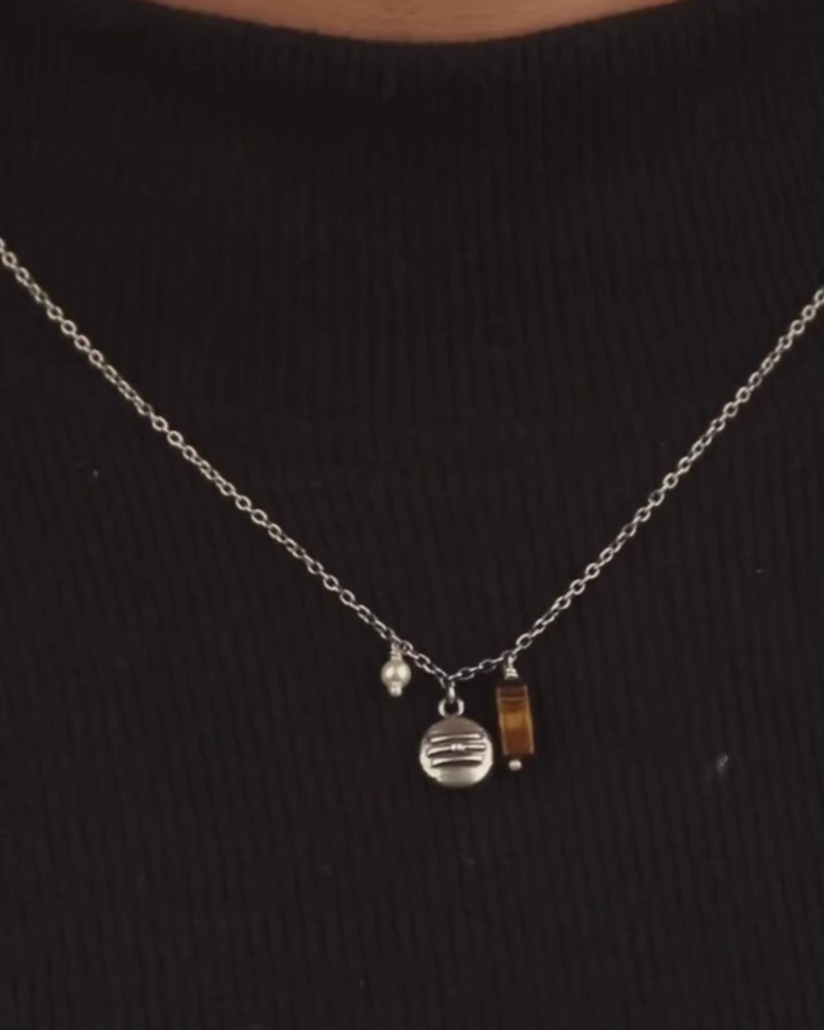 Shiva Charms Silver Necklace by Moha