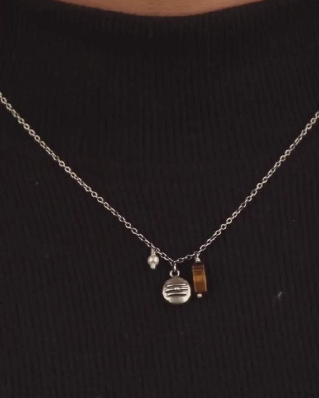 Shiva Charms Silver Necklace by Moha