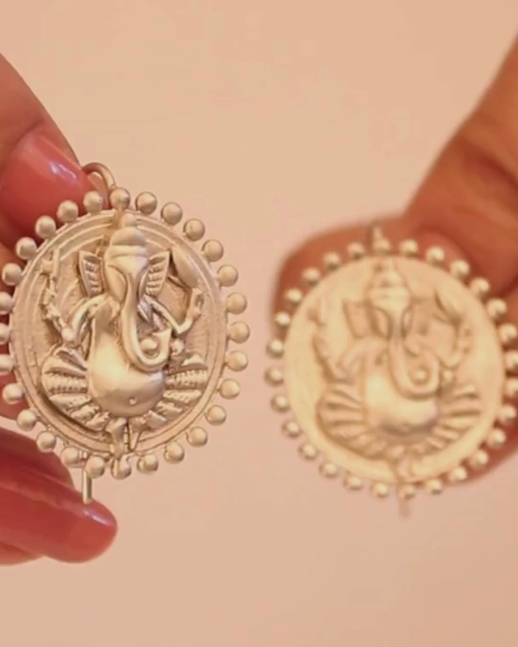 Divine Ganesha Silver Earrings by MOHA
