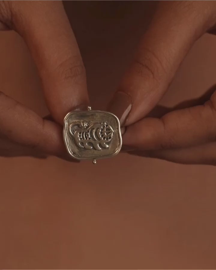 Shardul Silver Finger Ring by MOHA