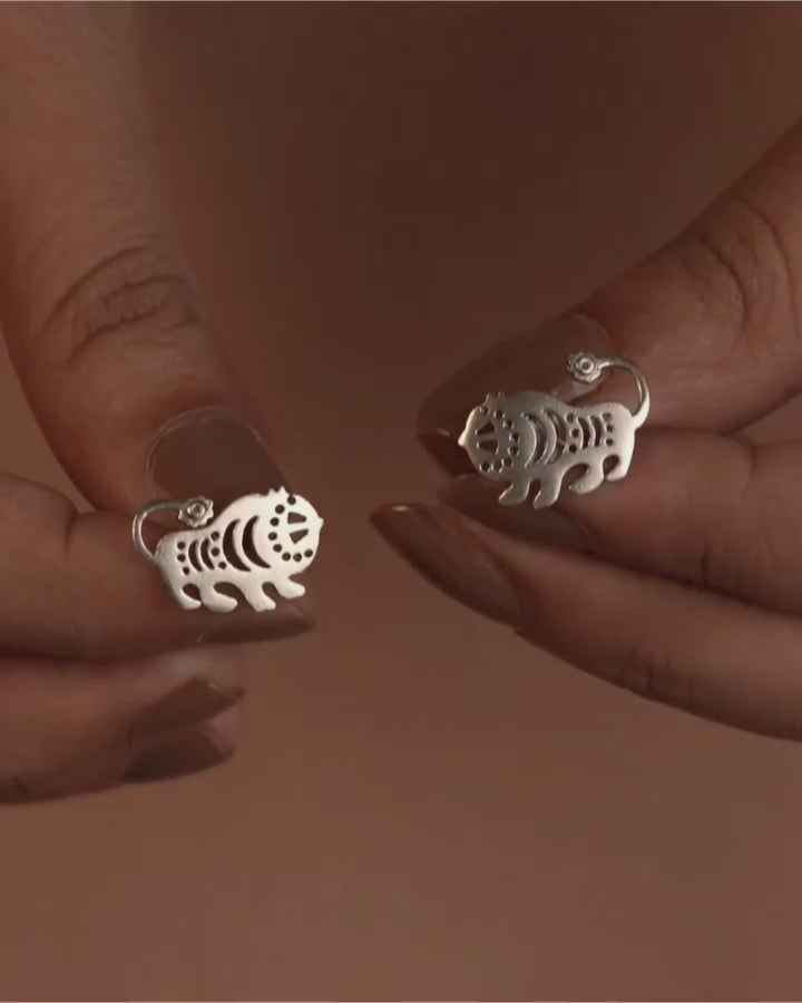 Baagh Silver Studs by MOHA