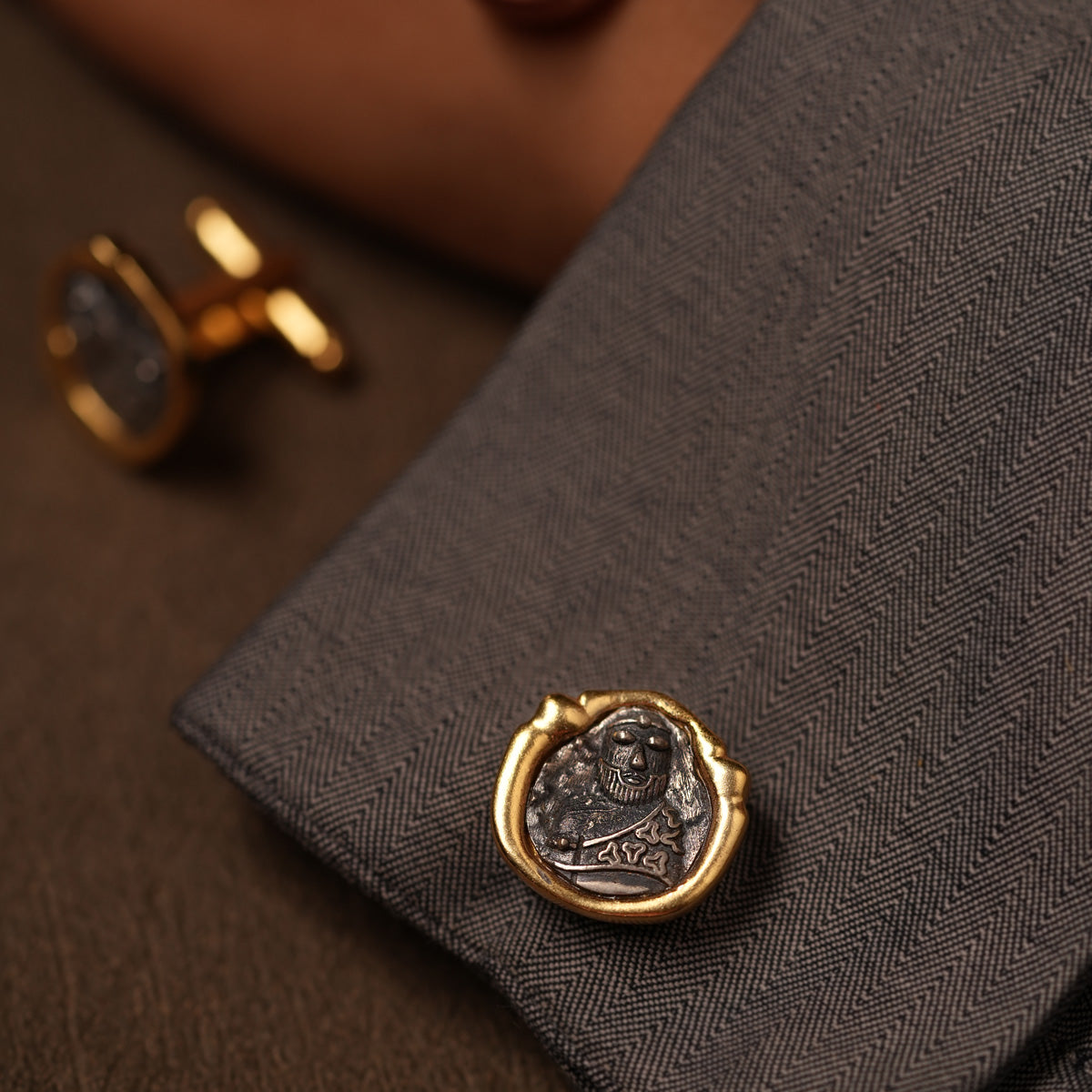 priest king silver cufflinks by moha