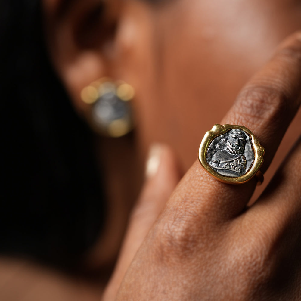priest king silver finger ring by moha