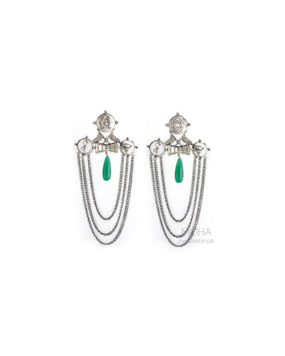 Ribbon Silver Earrings By Moha