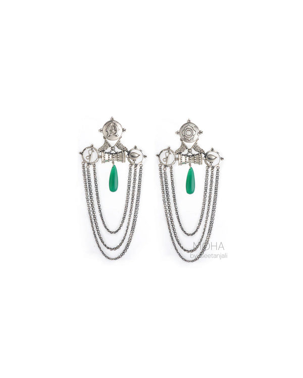 Ribbon Silver Earrings By Moha