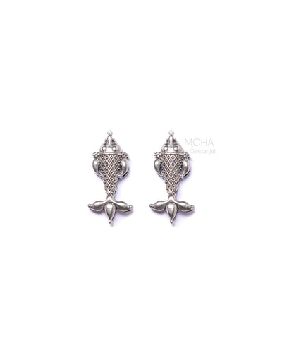 Roha Silver Stud Earrings By Moha