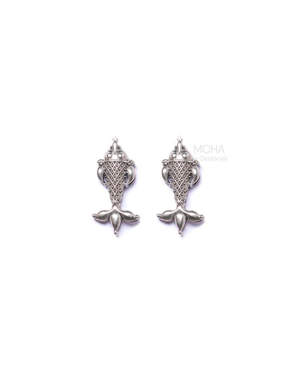 Roha Silver Stud Earrings By Moha