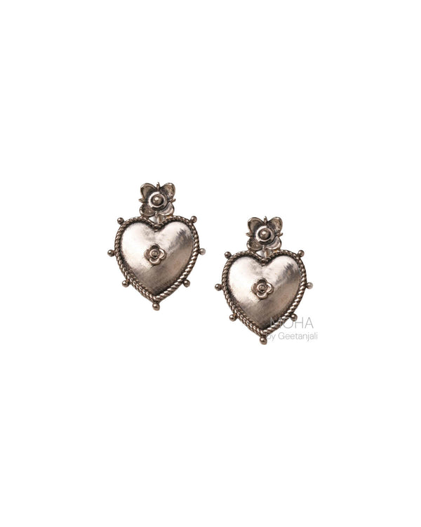 Ruhi Silver Stud Earrings by Moha