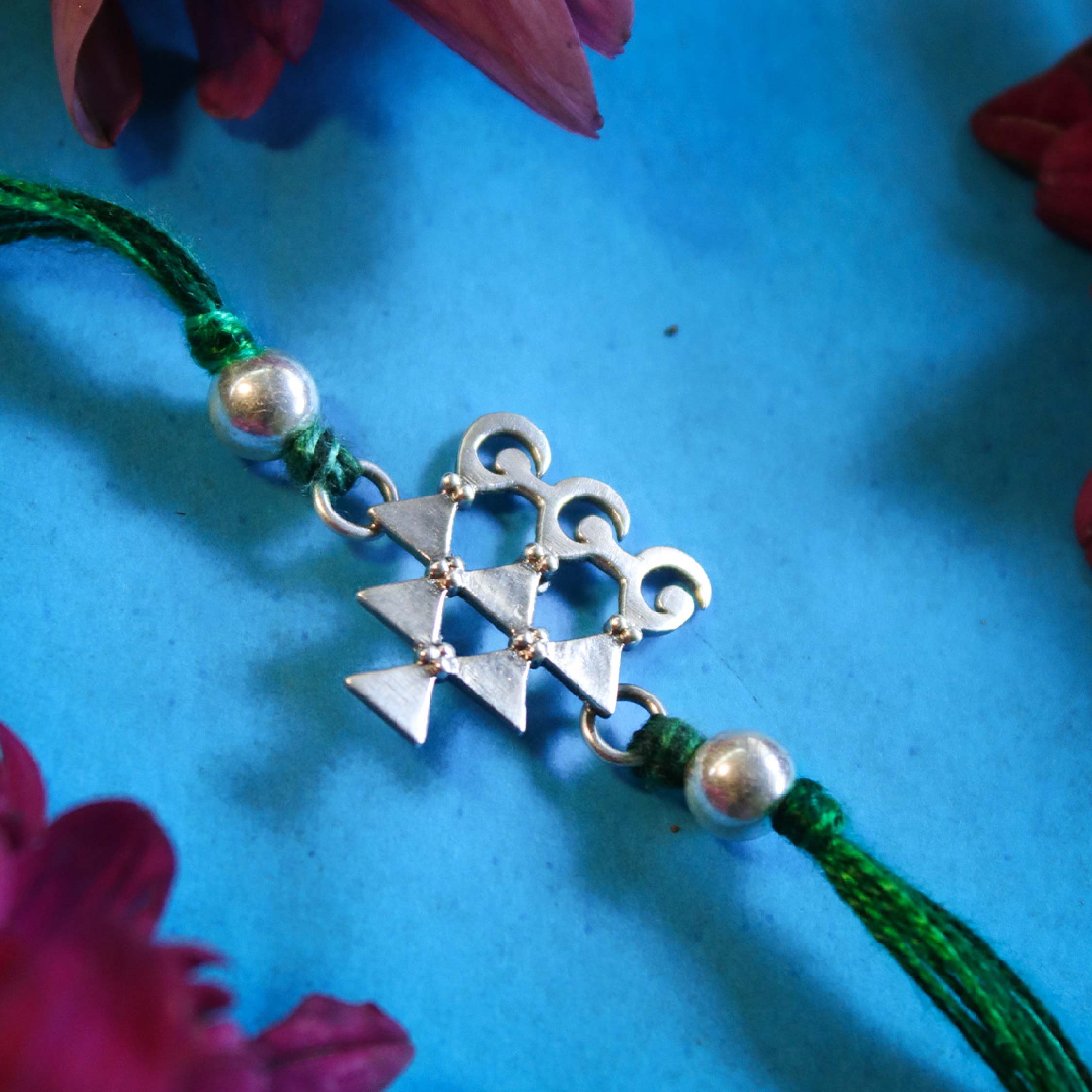 saraswati silver rakhi by moha