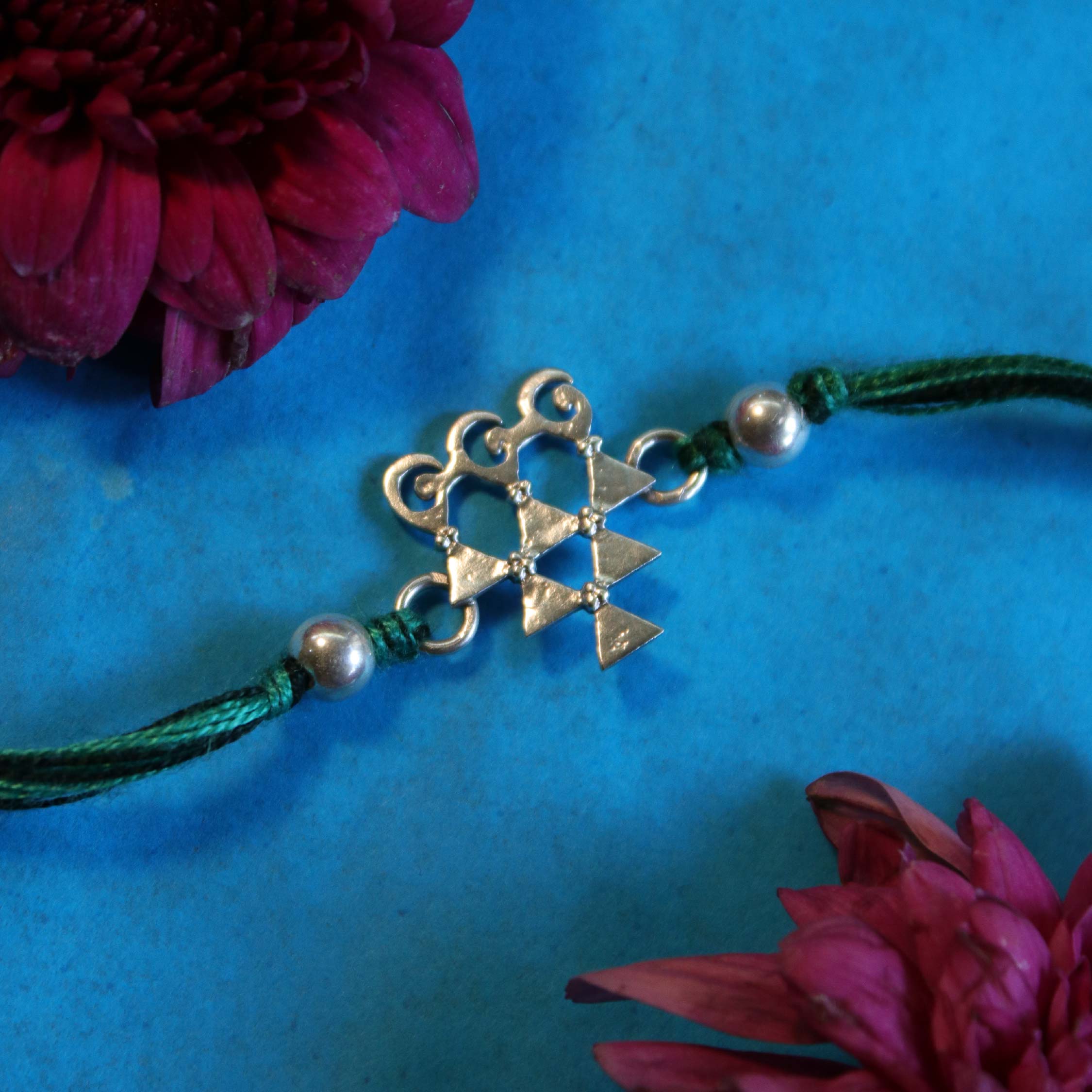 saraswati silver rakhi by moha