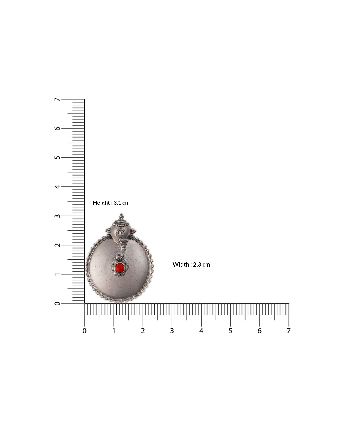 Shubh Silver Pendant by MOHA (Only Pendant)
