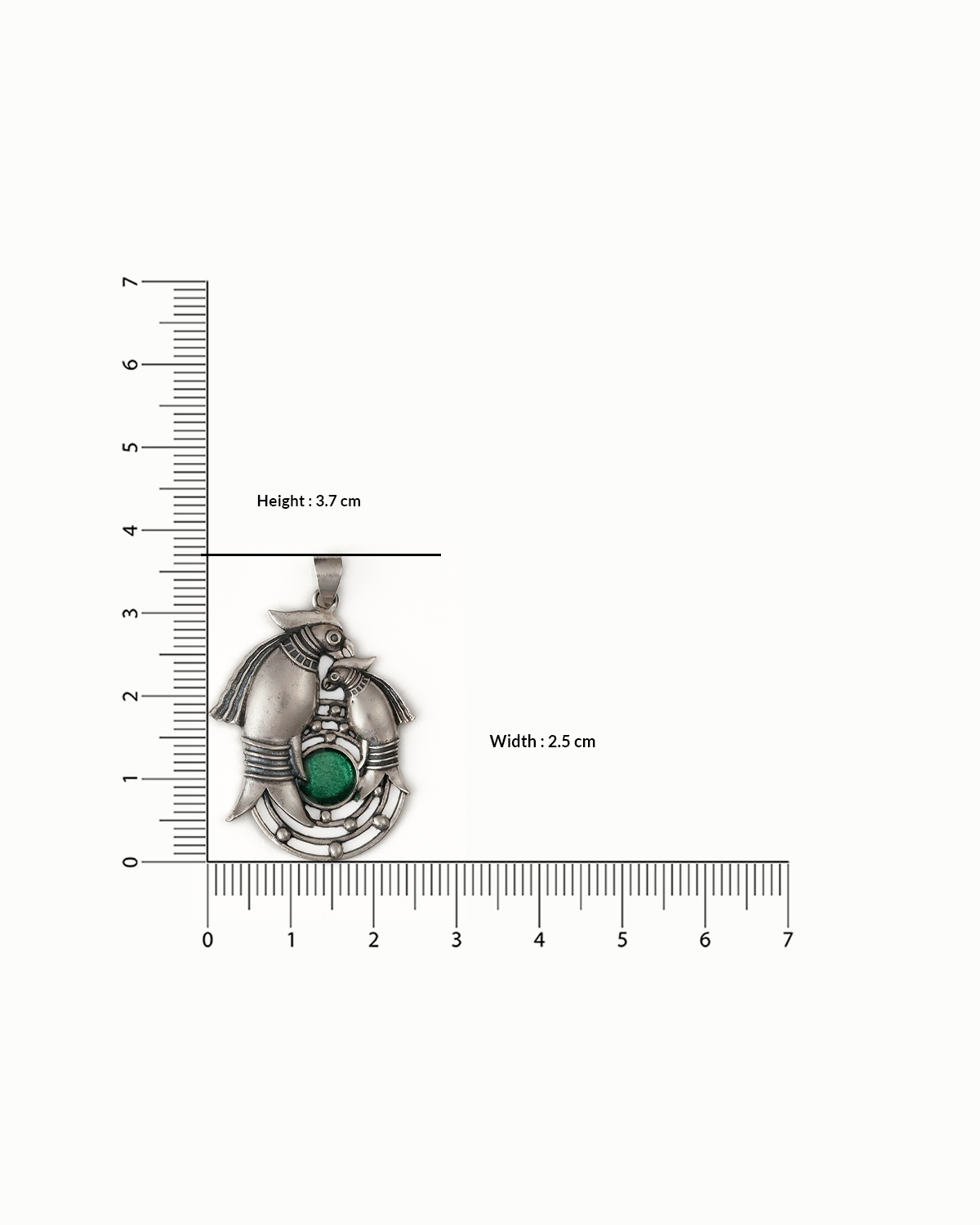 Prem Silver Pendant by Moha (Only Pendant)