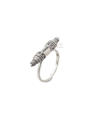 Shakti Silver Finger Ring by MOHA