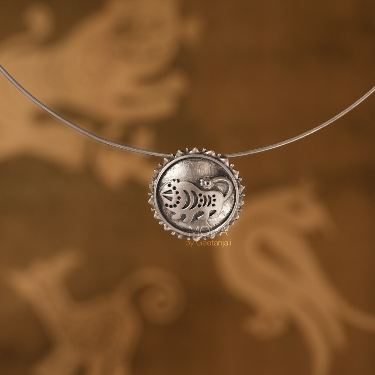 Shardul Silver Necklace by MOHA