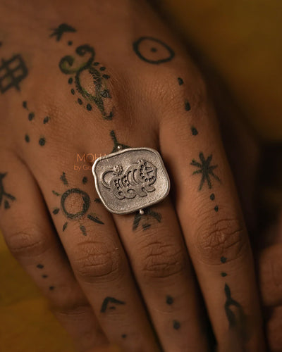Shardul Silver Finger Ring by MOHA