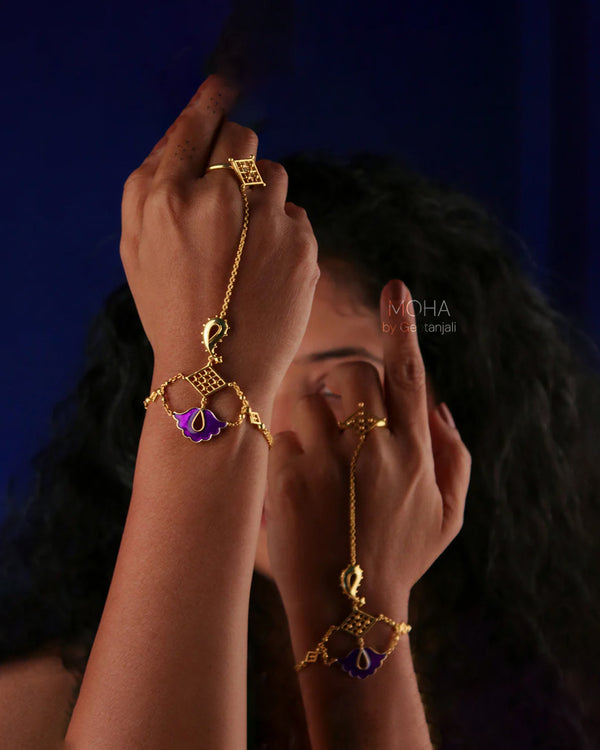 Shasha Silver Hathphool By Moha (Single piece)