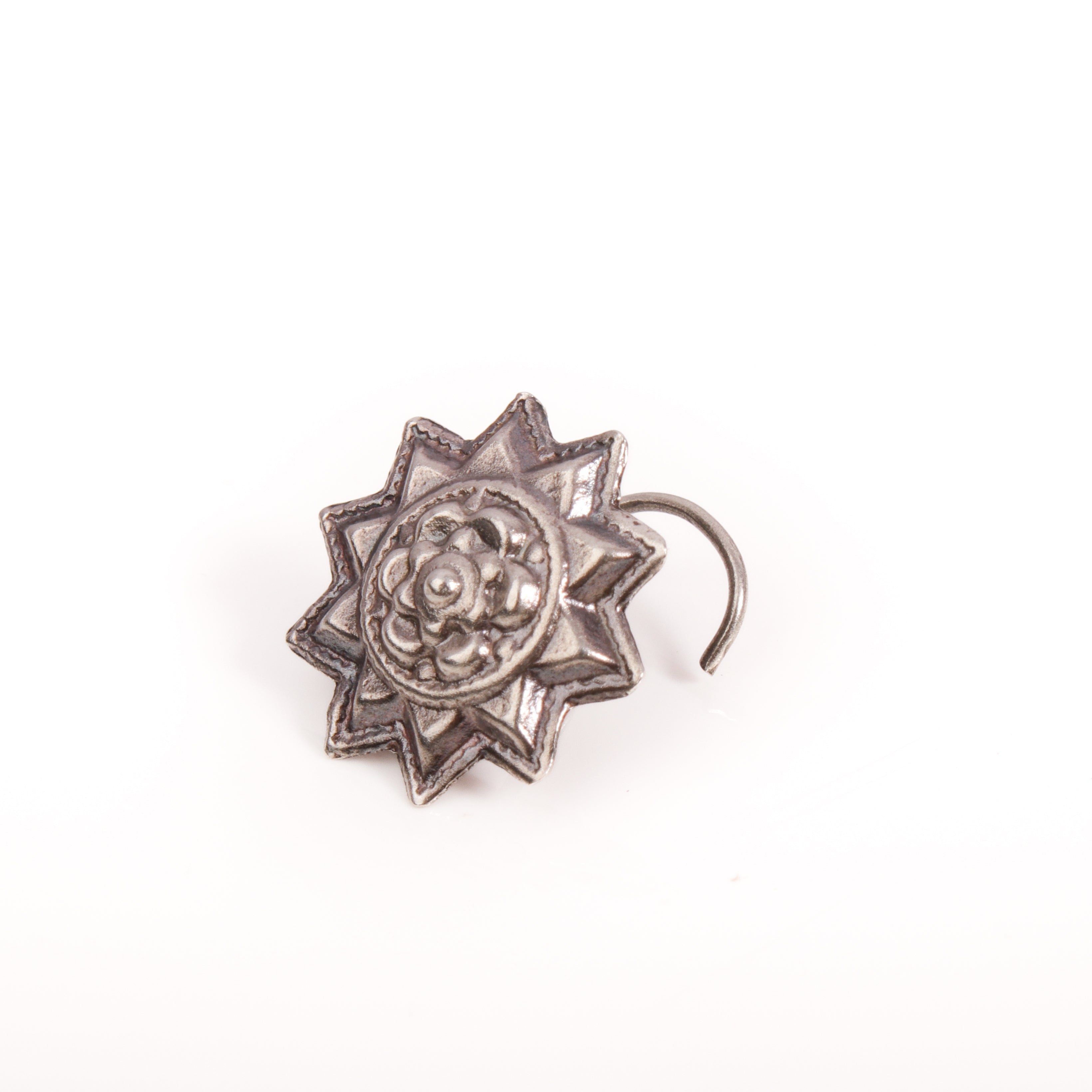 source of life sliver nose pin pierced by moha