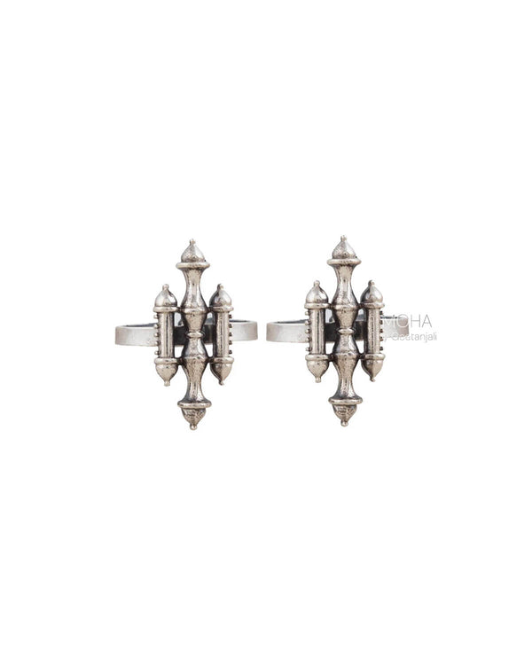 Stambh Silver Toe Rings by MOHA