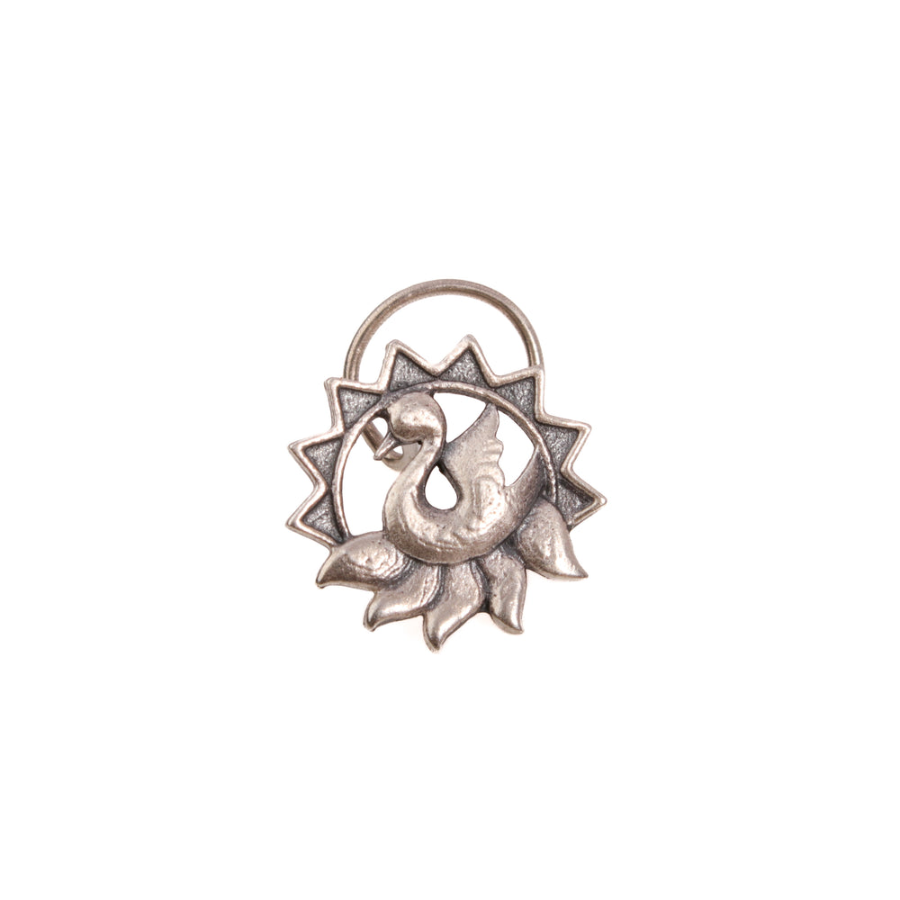 swan silver nose pin pierced by moha