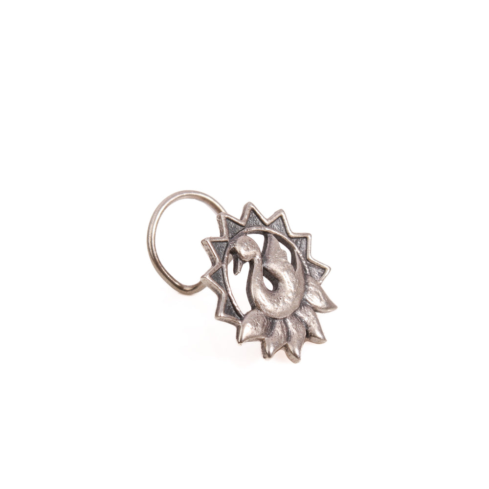 swan silver nose pin pierced by moha