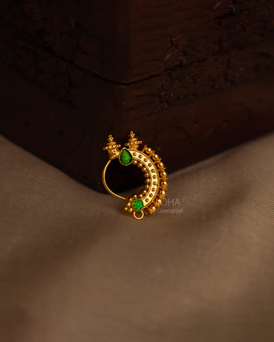 Temple Silver Nath Gold Plated (Pierced, Left) by MOHA