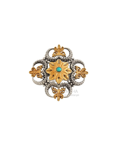 Triratna Mandala Silver Finger Ring