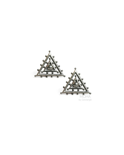 Trisha Silver Stud Earrings by MOHA