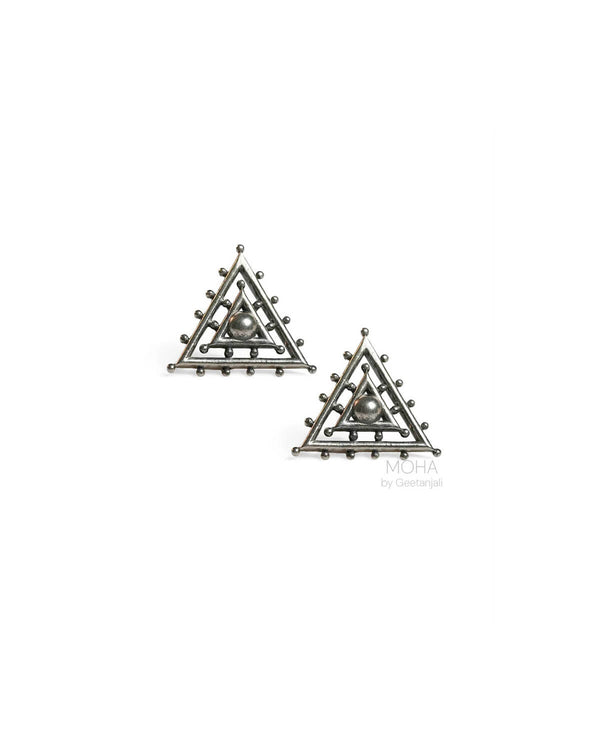 Trisha Silver Stud Earrings by MOHA