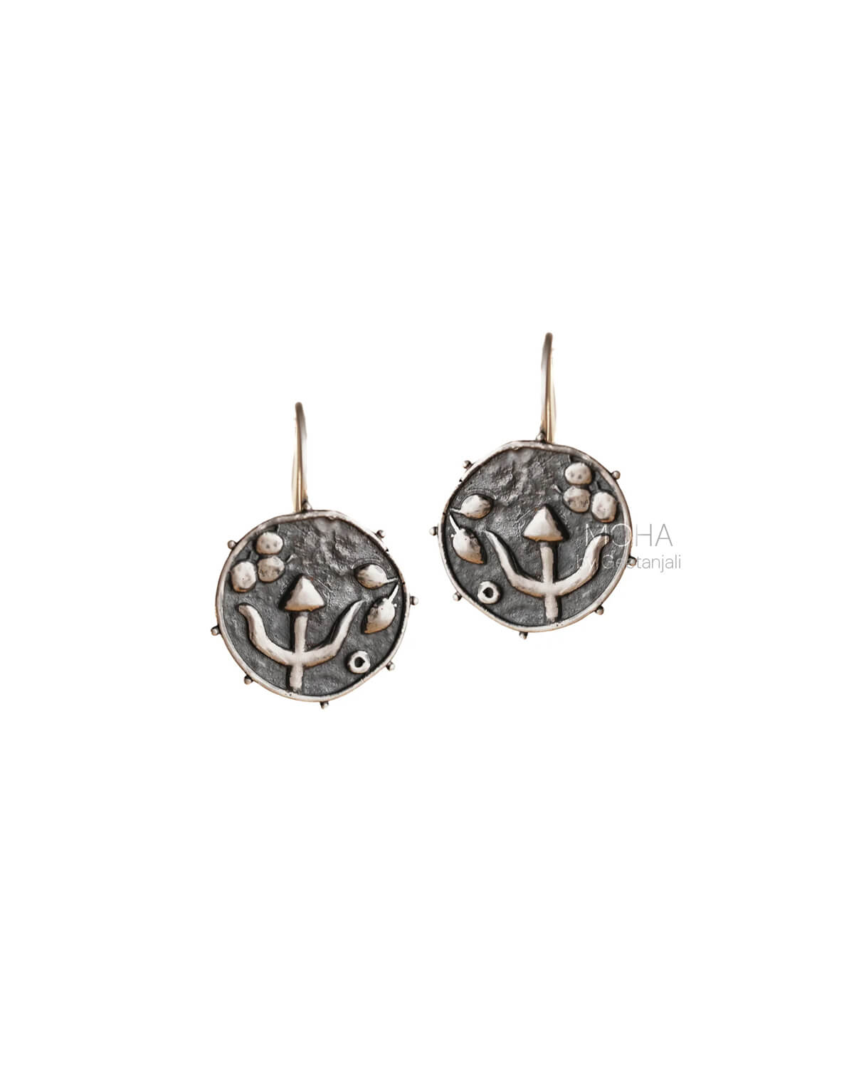 Trishul Silver Earrings by MOHA