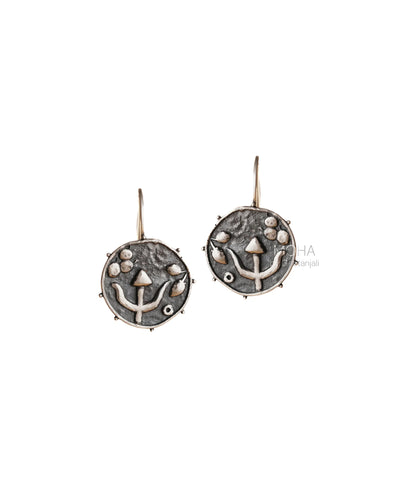Trishul Silver Earrings by MOHA