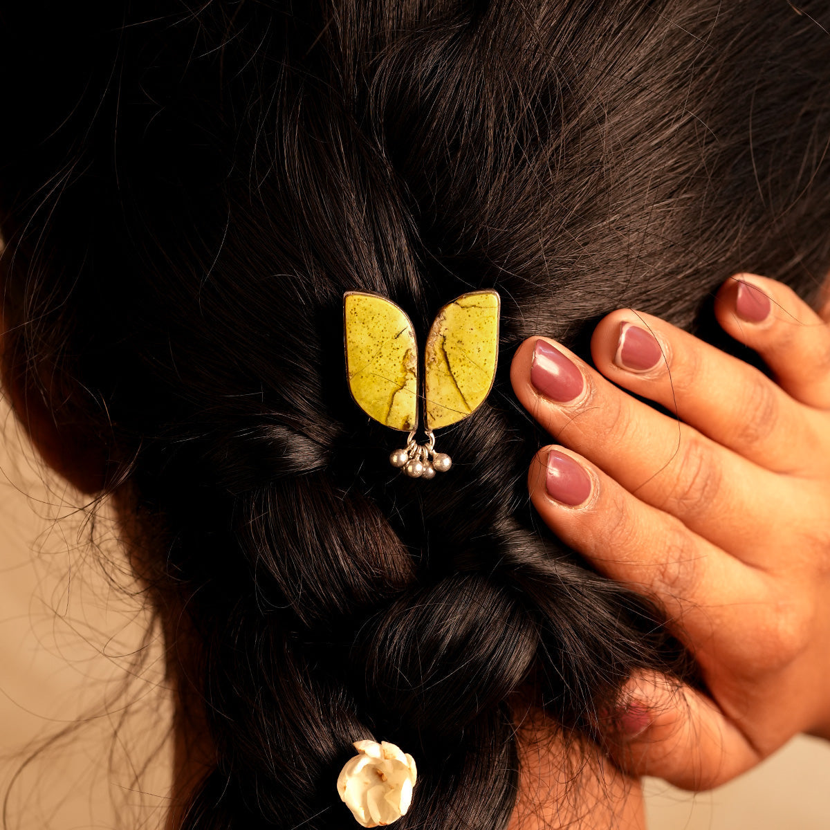 vrinda silver hairpin by moha