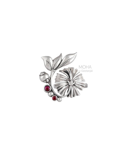 William Morris - Bloom Lilly Silver Finger Ring by Moha