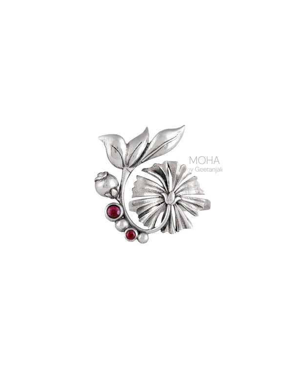 William Morris - Bloom Lilly Silver Finger Ring by Moha