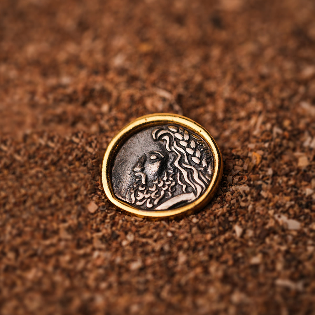 zeus silver brooch pin by moha