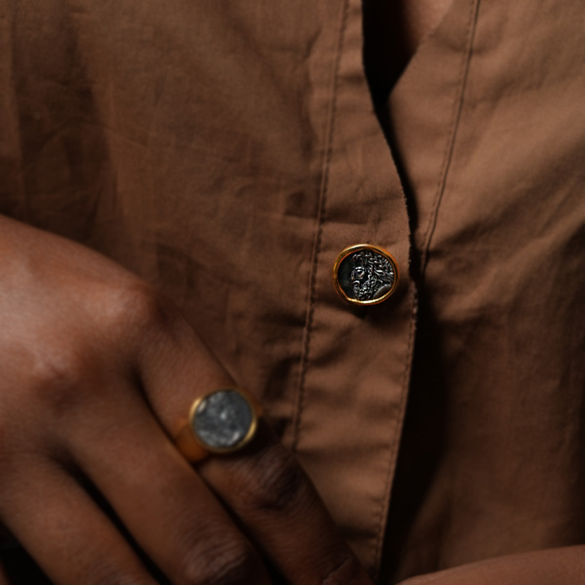 zeus silver brooch pin by moha