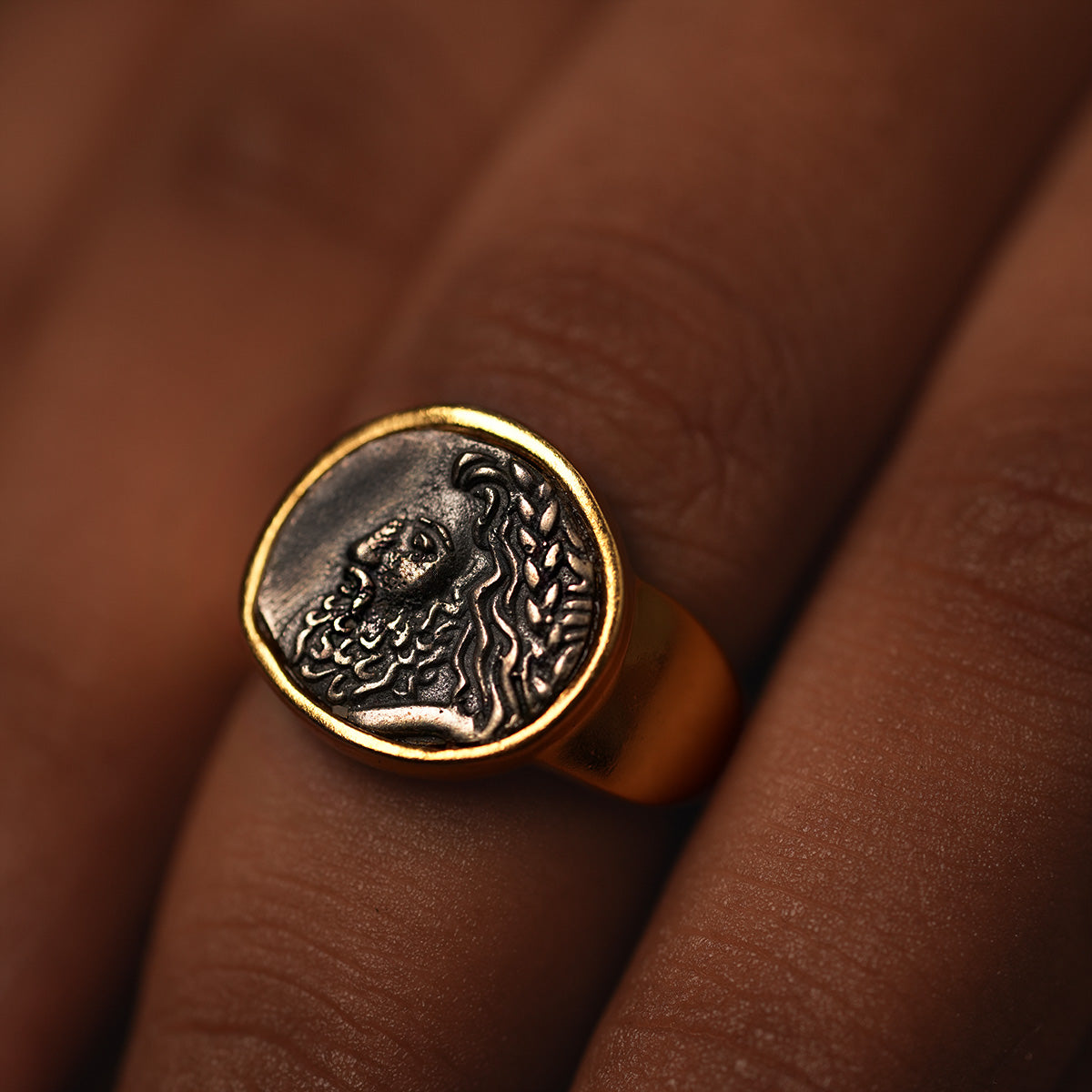 zeus silver finger ring by moha