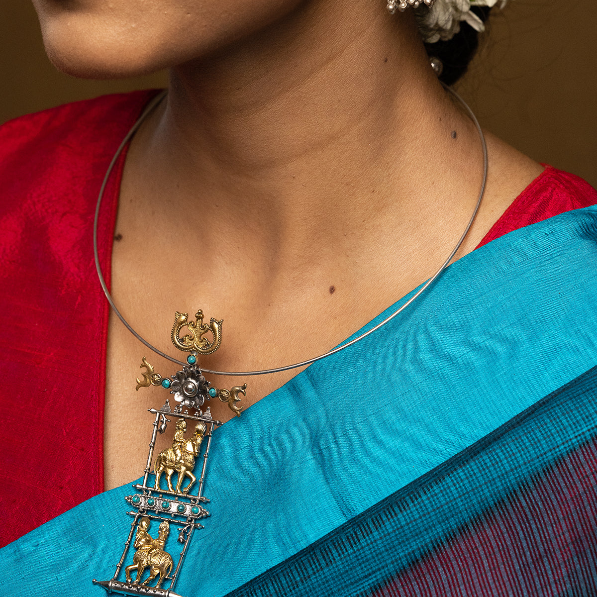 Ashwa Rohak  Silver Pendant Necklace