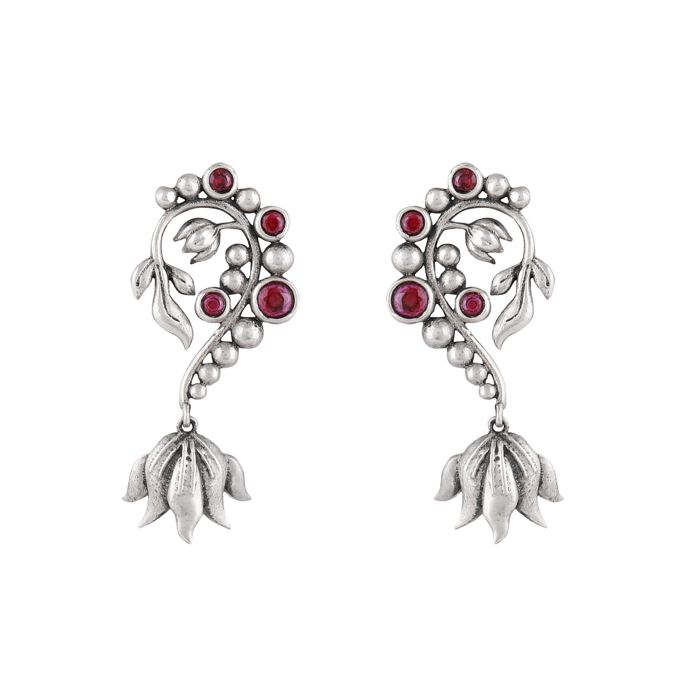 William Morris - Pods Lilly Silver Earrings by Moha