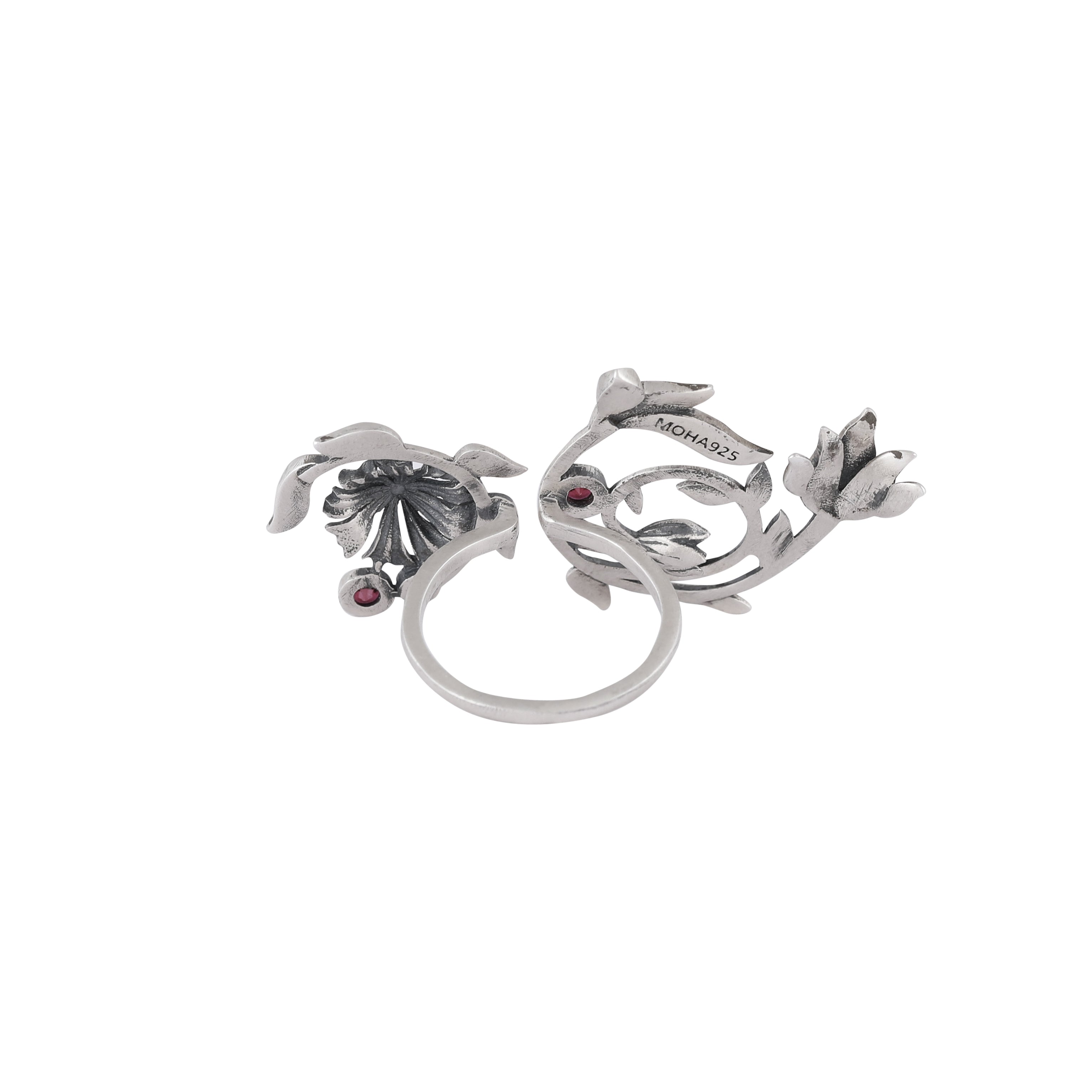 William Morris - Lilly Loops Silver Finger Ring by Moha