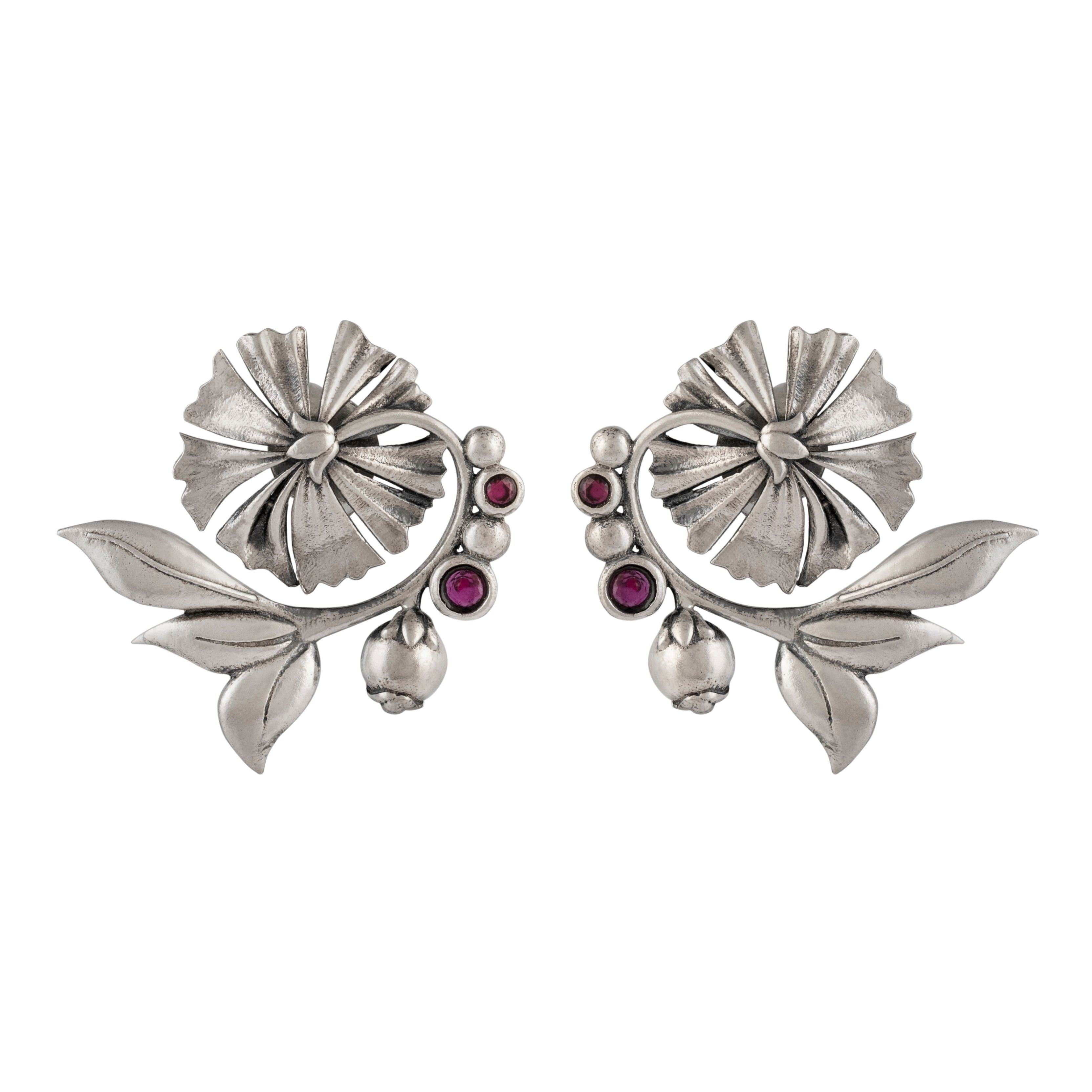William Morris - Bloom Lilly Silver Earrings Tops by Moha