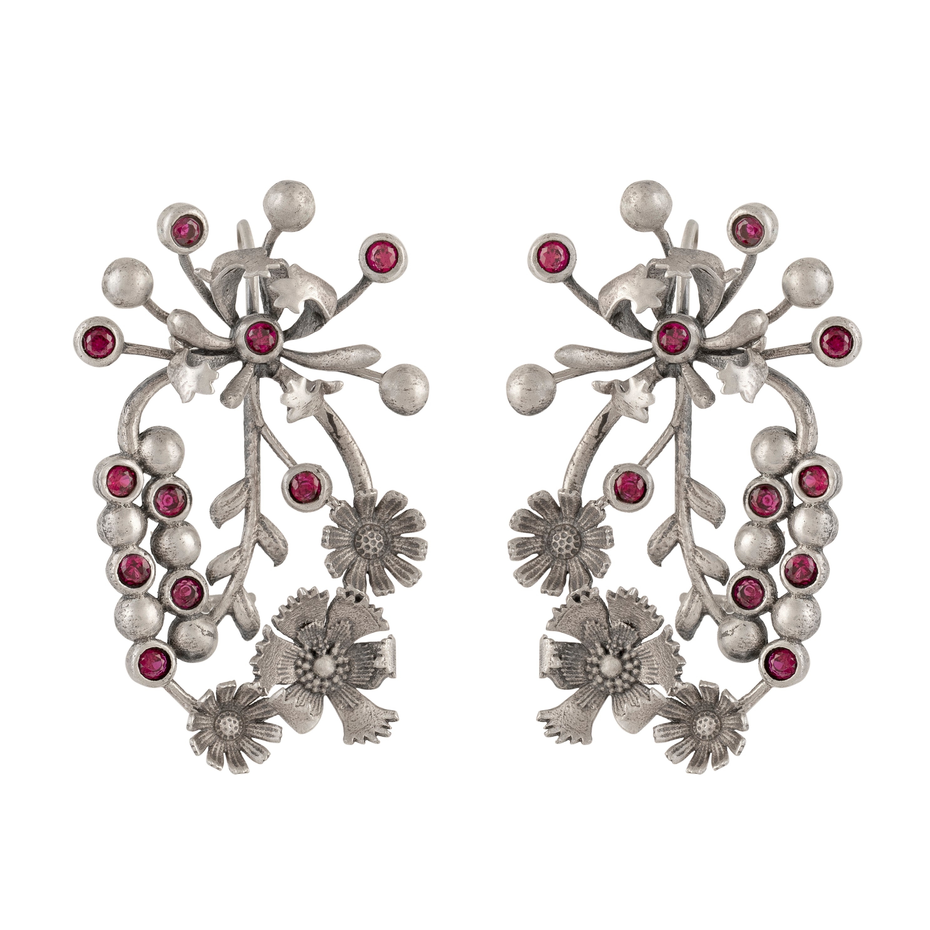 William Morris - Compton Blooming Silver Earrings by Moha
