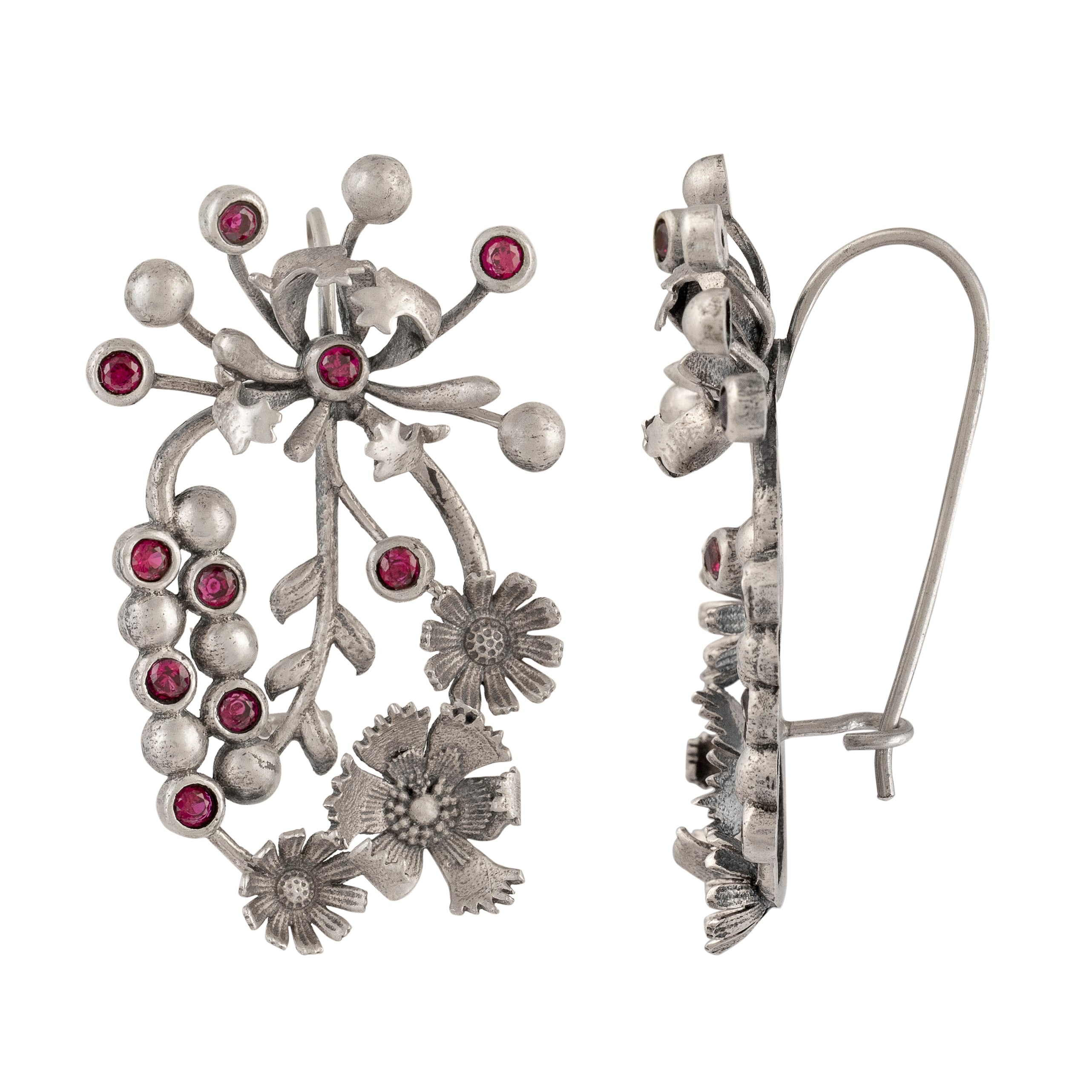 William Morris - Compton Blooming Silver Earrings by Moha