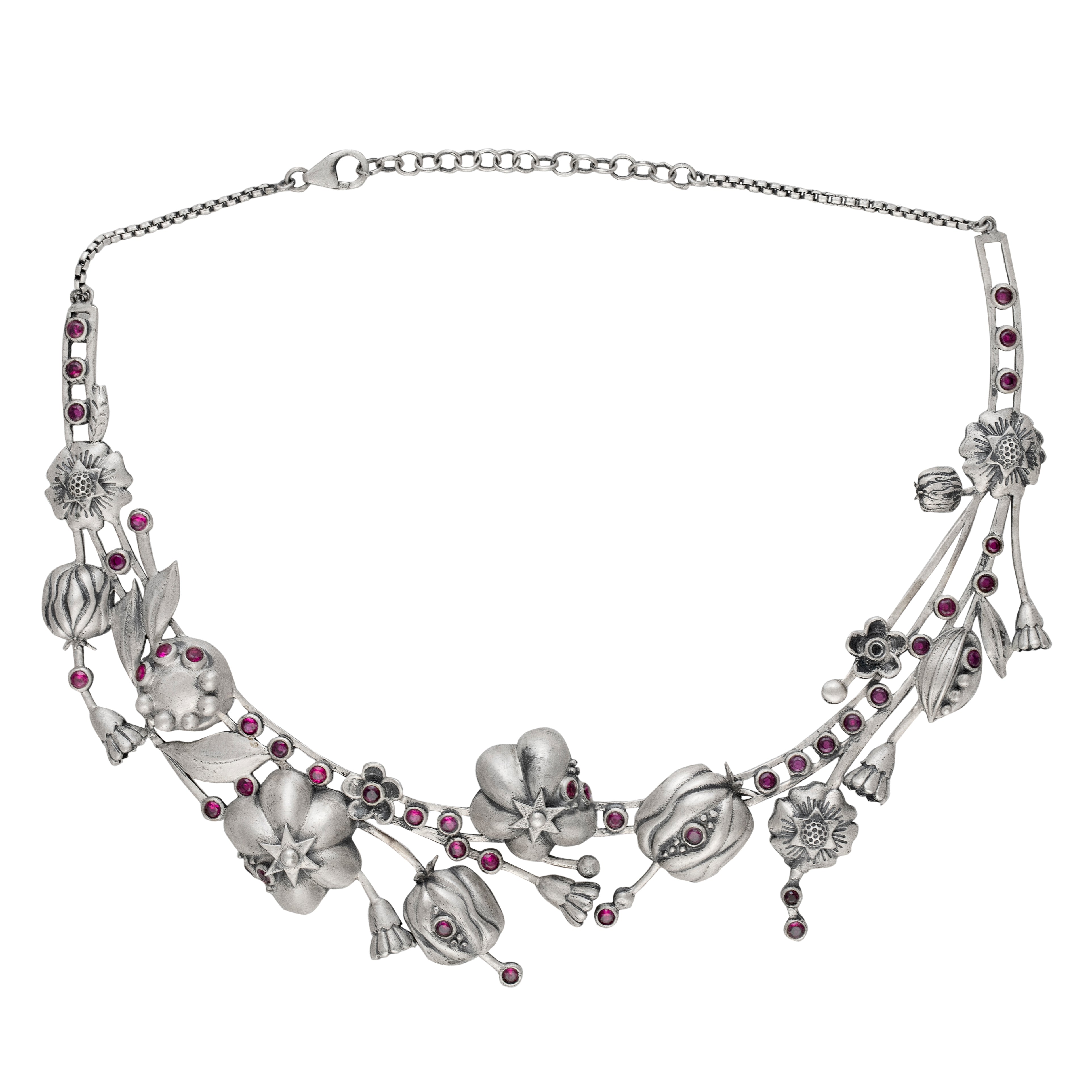 William Morris - Blossom Silver Necklace by Moha